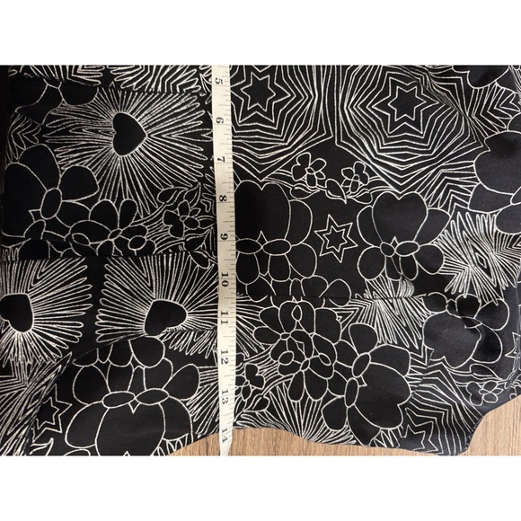 Nooworks Dress Black White Floral Geometric Fit Flare Sleeveless Dress Small - Picture 9 of 13